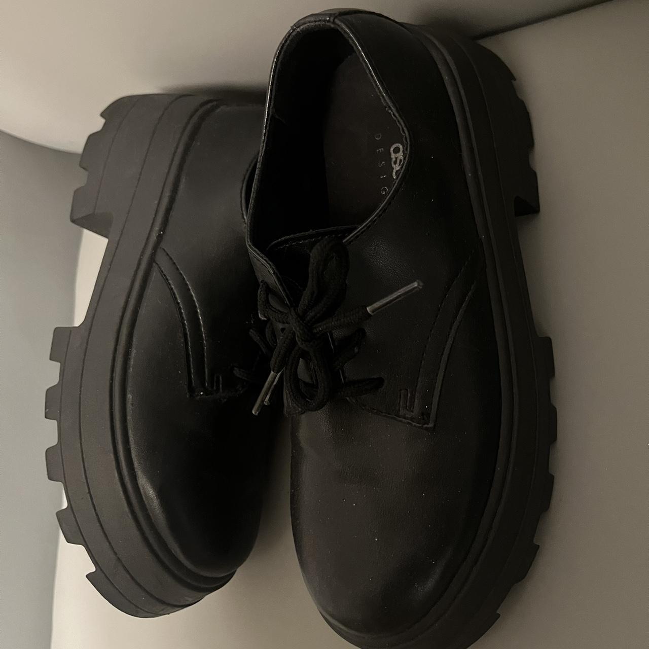 asos black platform shoes