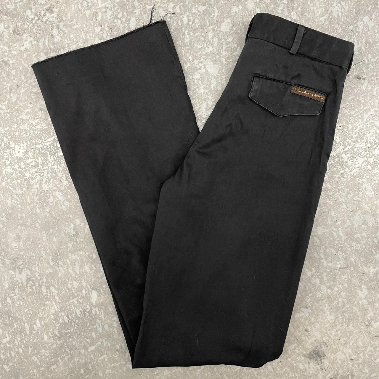 Yves Saint Laurent Men's Black Trousers | Depop