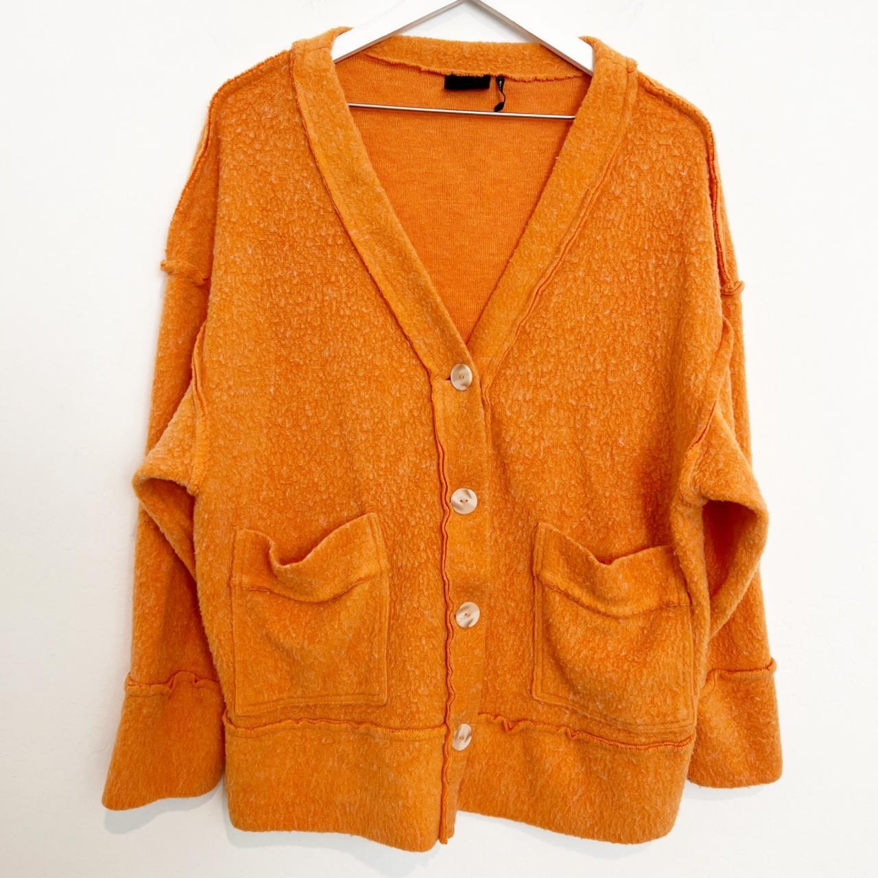 Oversized deals orange cardigan