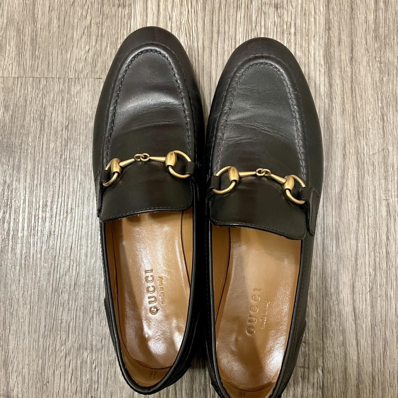 Authentic Gucci Jordan loafers black I put slip... - Depop