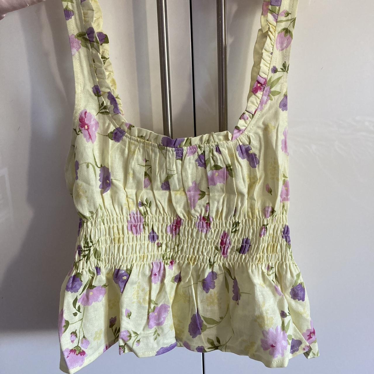 Glassons Floral Linen Square Neck Ruched Blouse In Depop 6201