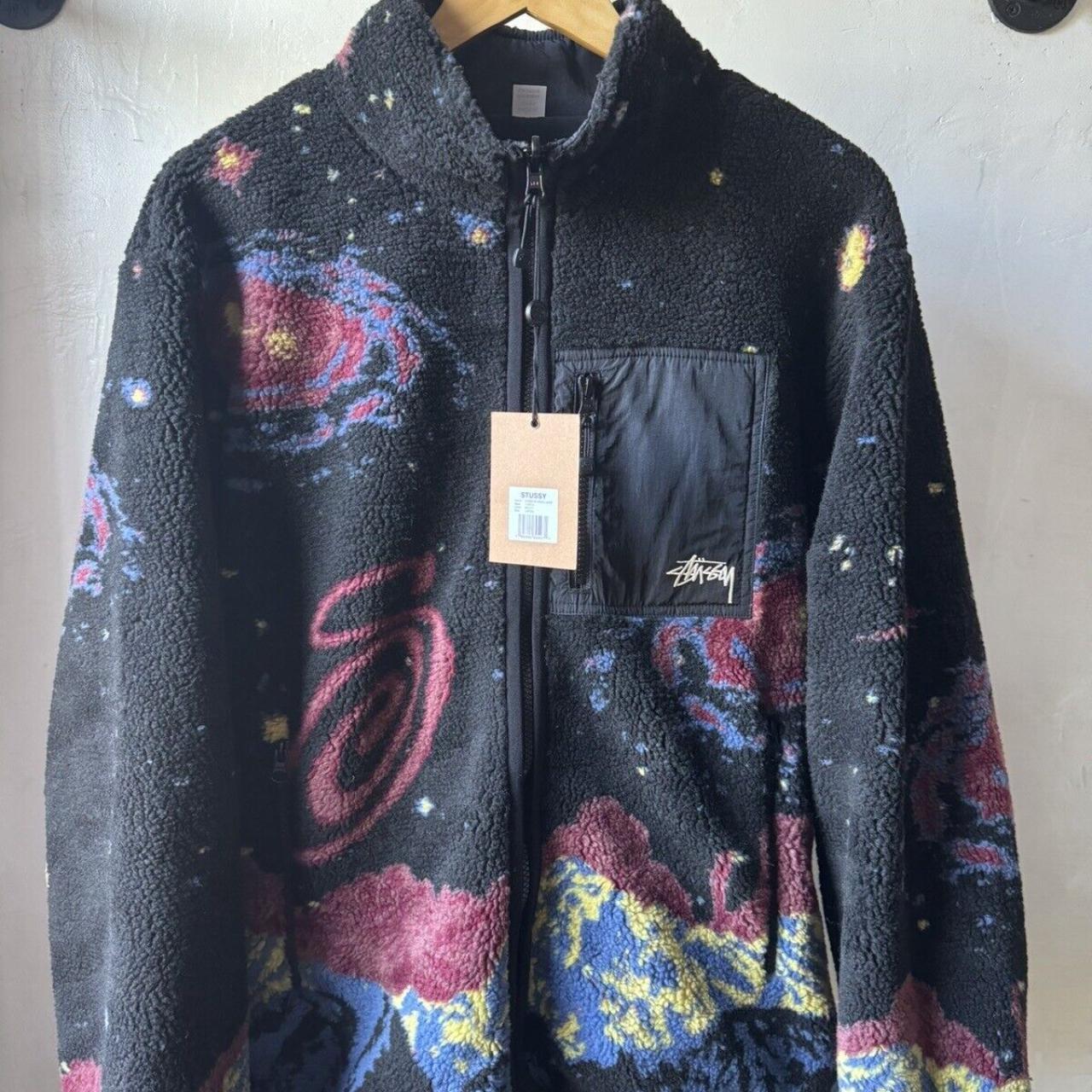 New Stussy Cosmos Reversible Sherpa Fleece Jacket SZ... - Depop