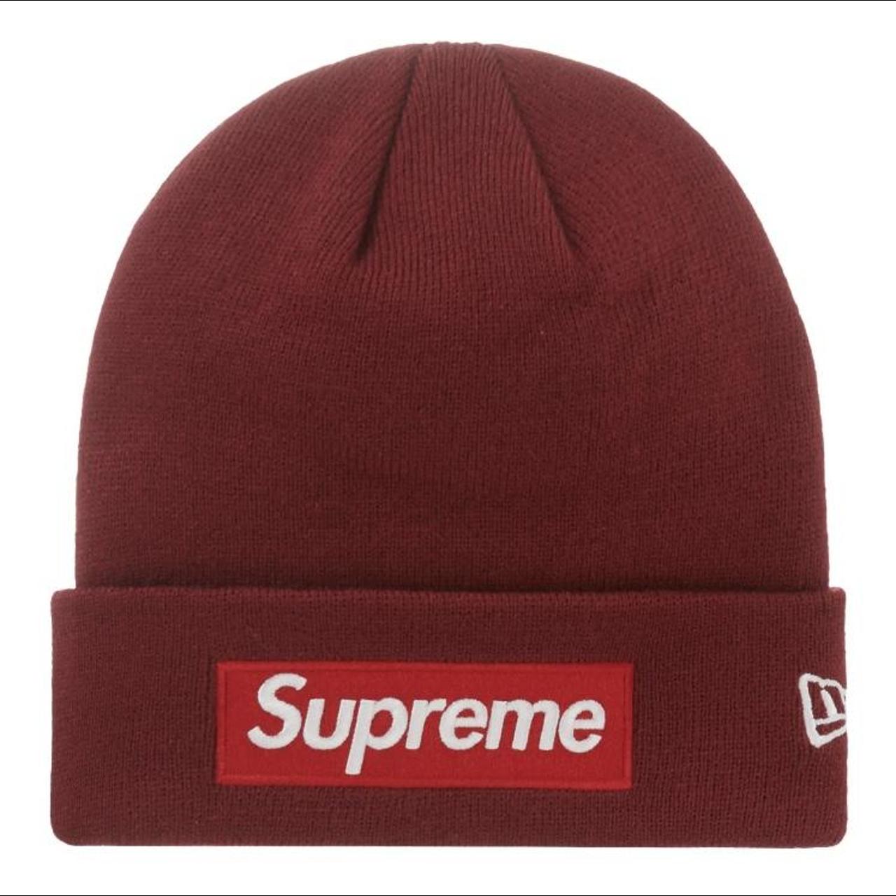 Supreme FW22 New Era cardinal Red era beanie. Hat is... - Depop