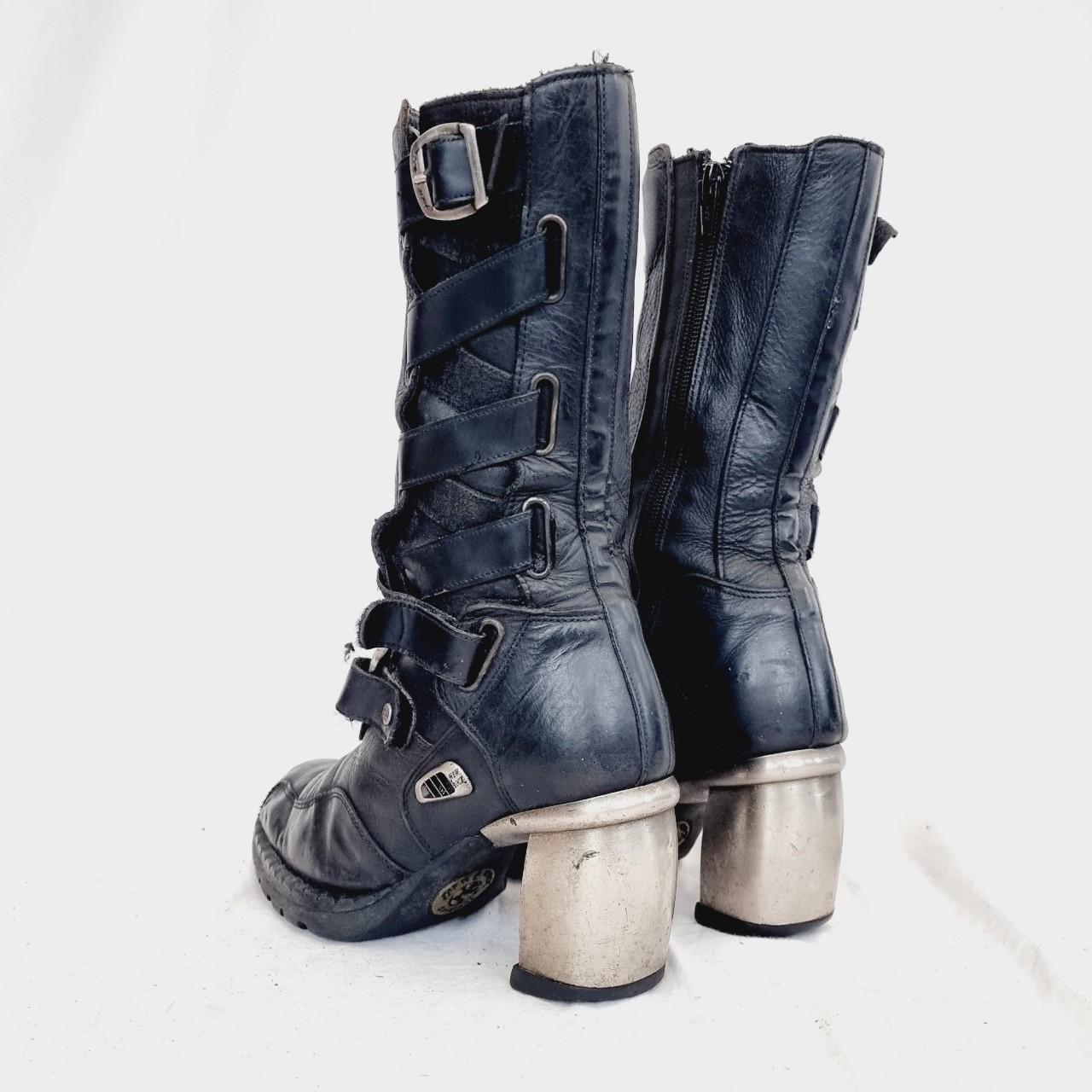 Rare discontinued vintage leather New Rock boots | Depop
