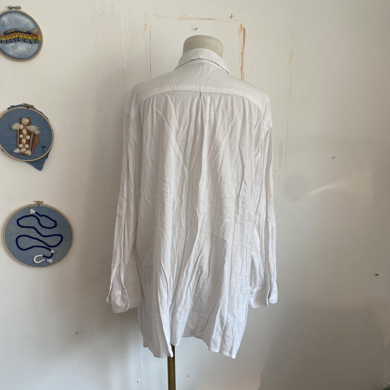 American Eagle White Shirt/Swim Cover Up Size XL,... - Depop