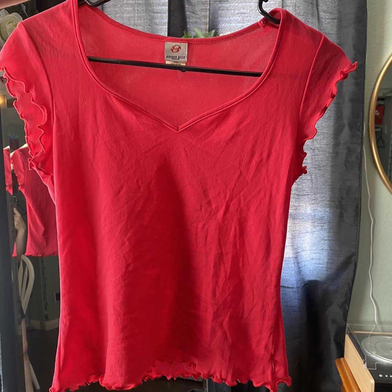 Anchor Blue Women's Vest Depop