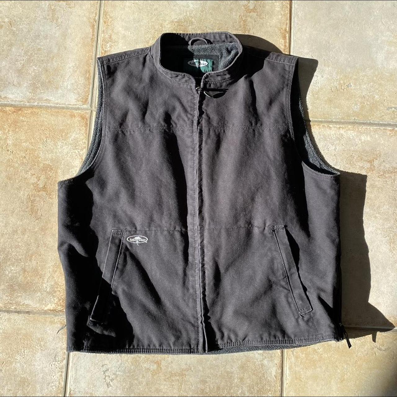 Vintage Arborwear black workwear vest Size XL No... - Depop