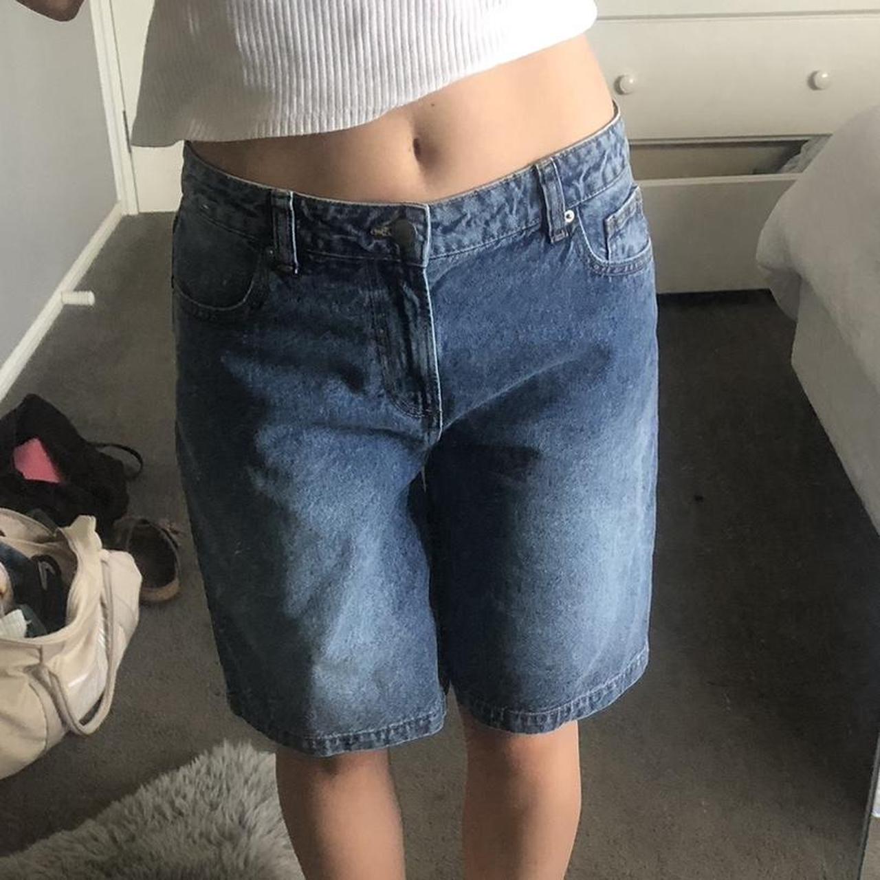 Cotton on jorts Low waisted Mid / deep blue Never... Depop
