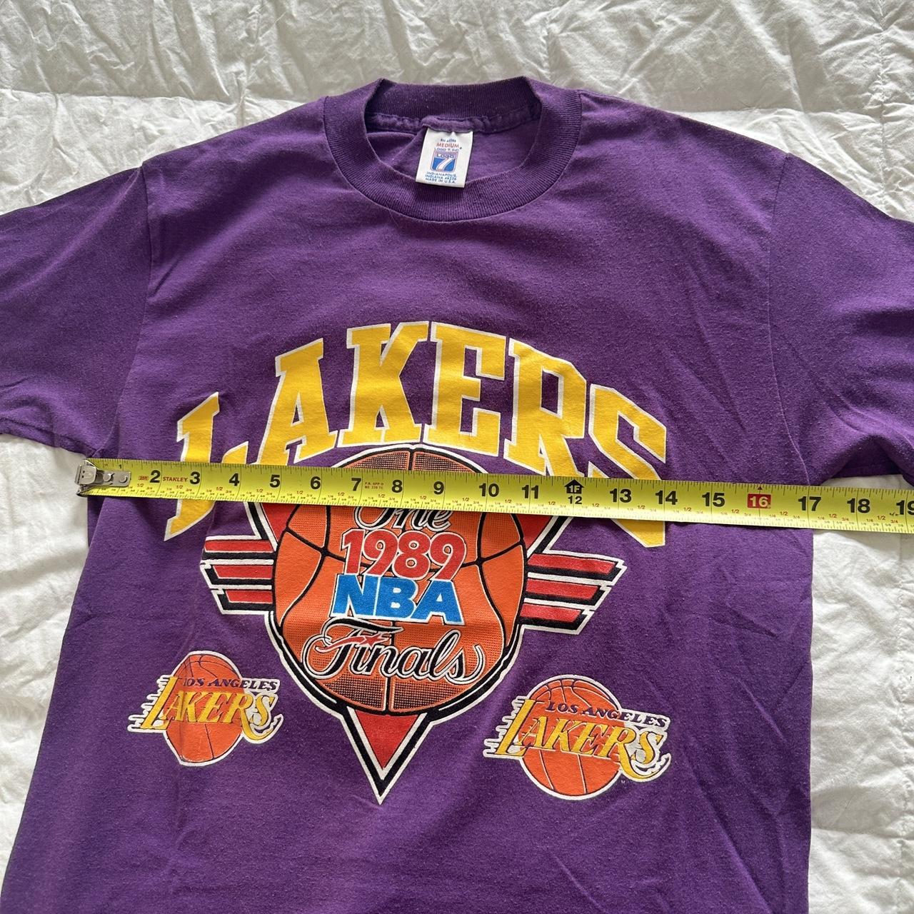 Vintage purple Lakers championship baby tee from... - Depop