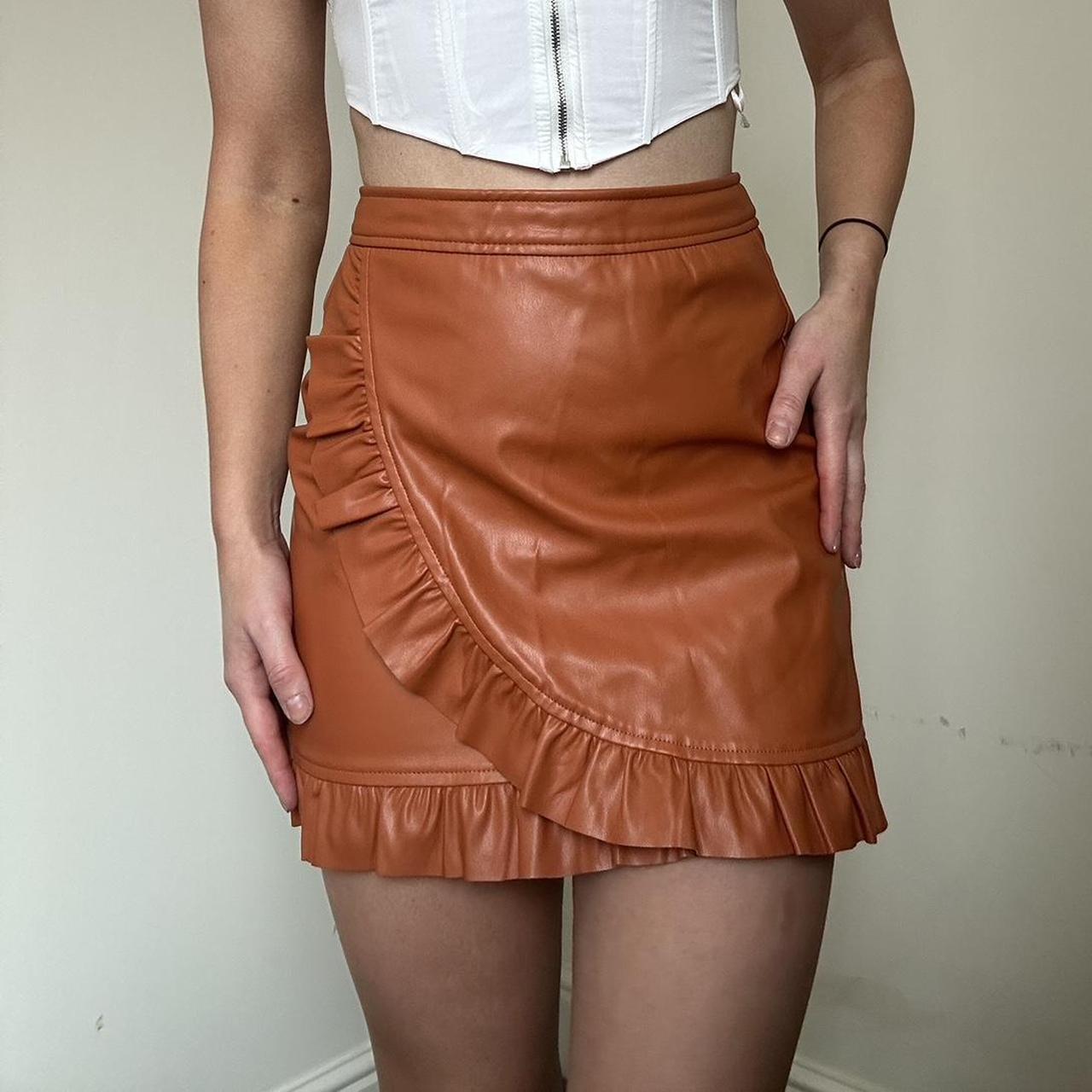 Orange Faux Leather Skirt Faux Leather Skirt Amazon Orange Skirt
