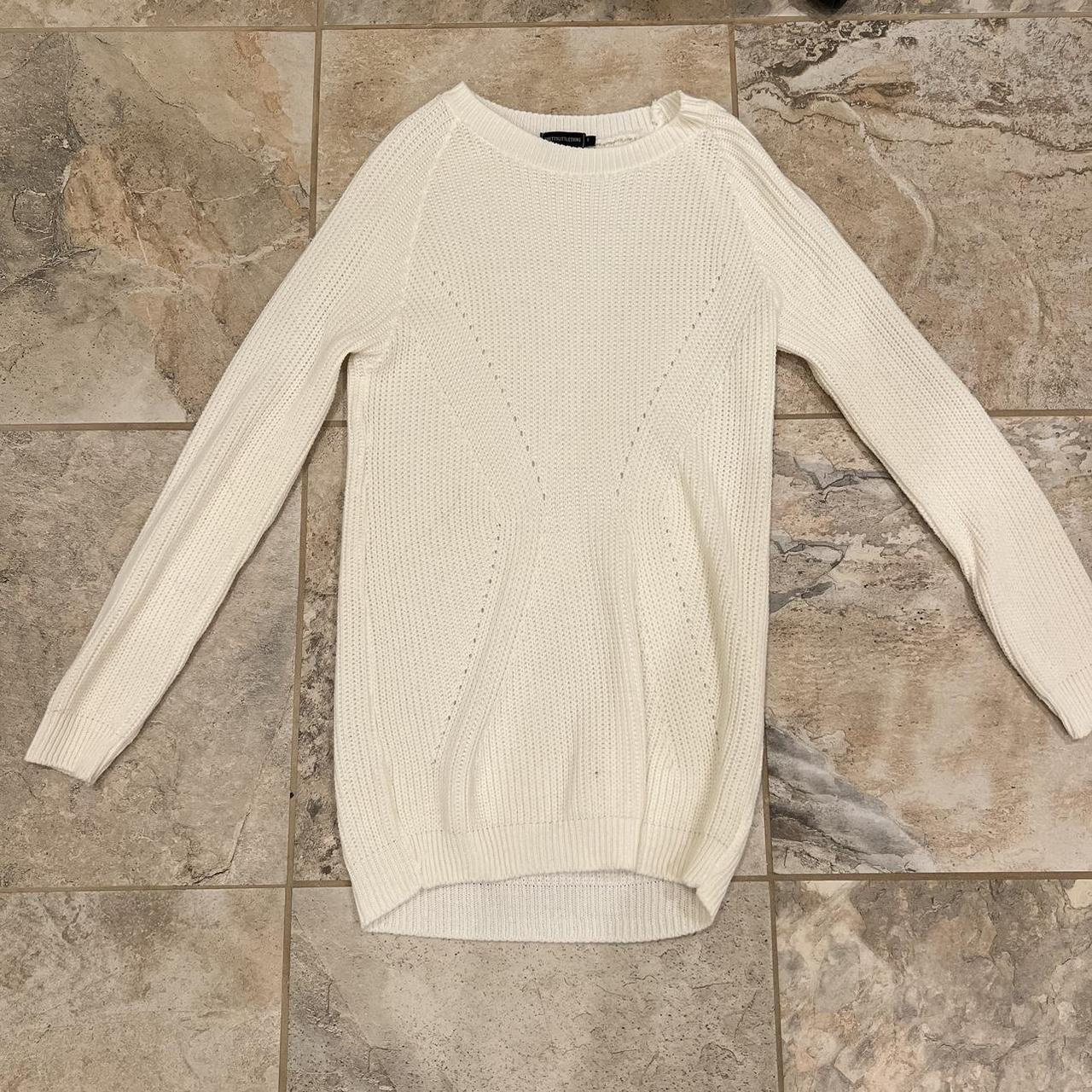 Prettylittlething Sweater Dress Cream #sweaterdress... - Depop