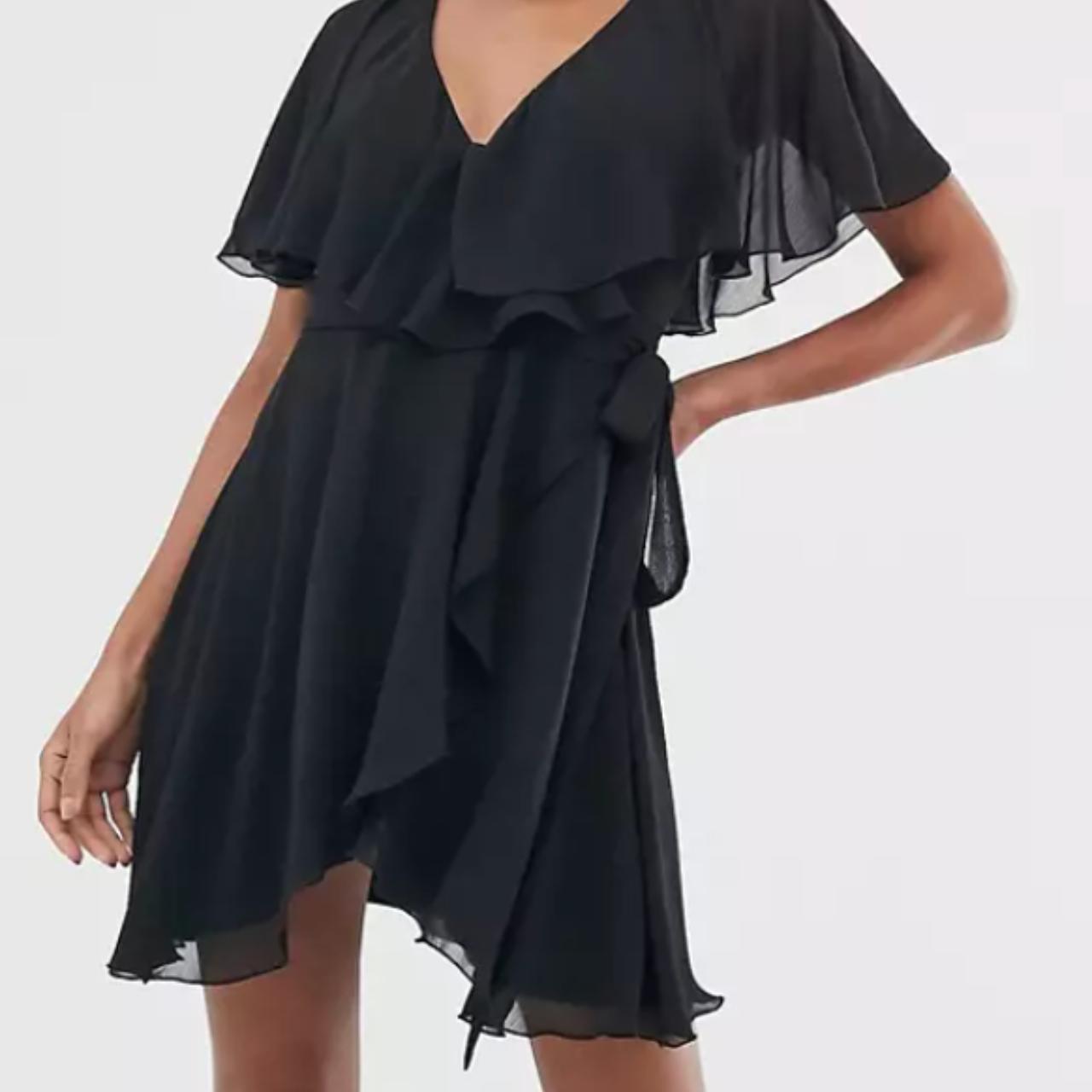 Cape back dipped store hem mini dress