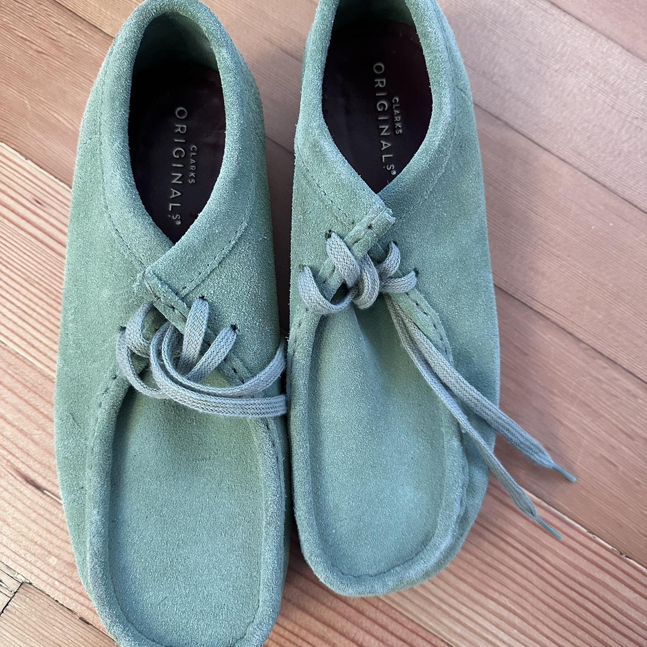 Clarks green hot sale loafers