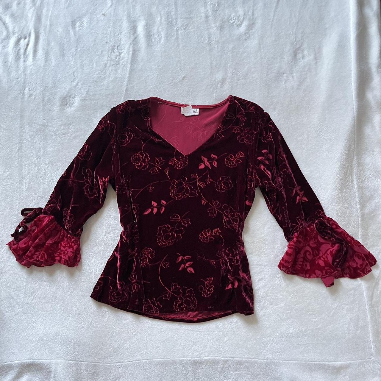 Whimsigothic Vampire Top S Burnout Velvet Top Depop