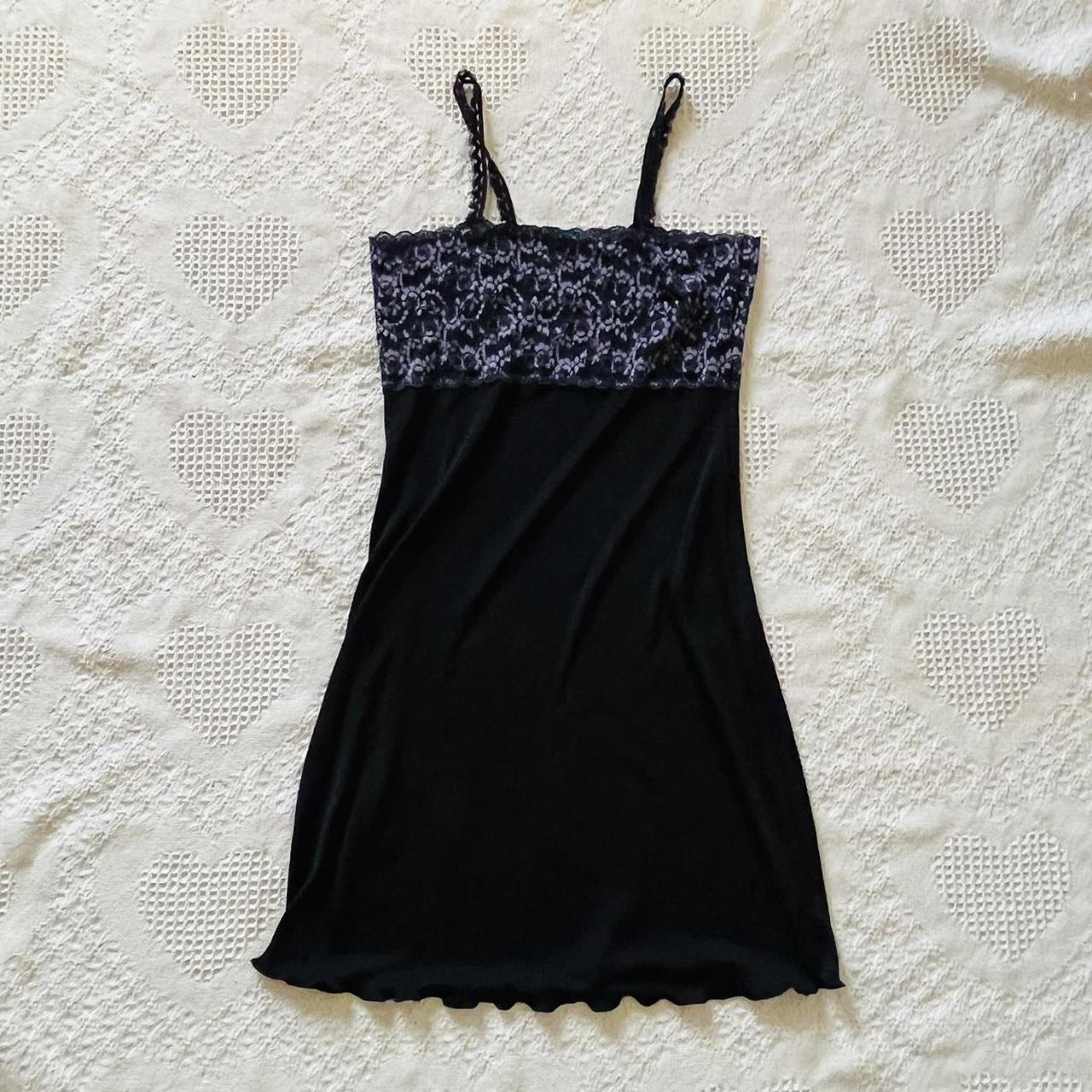 90s whimsigoth coquette slip Slightly sheer lace... - Depop
