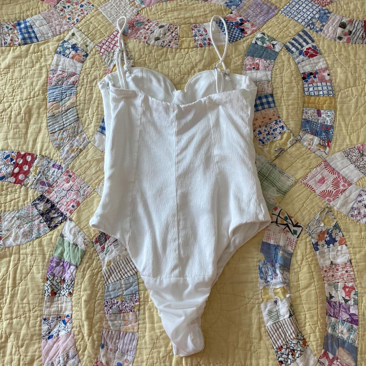 Zara Women's White Bodysuit Depop