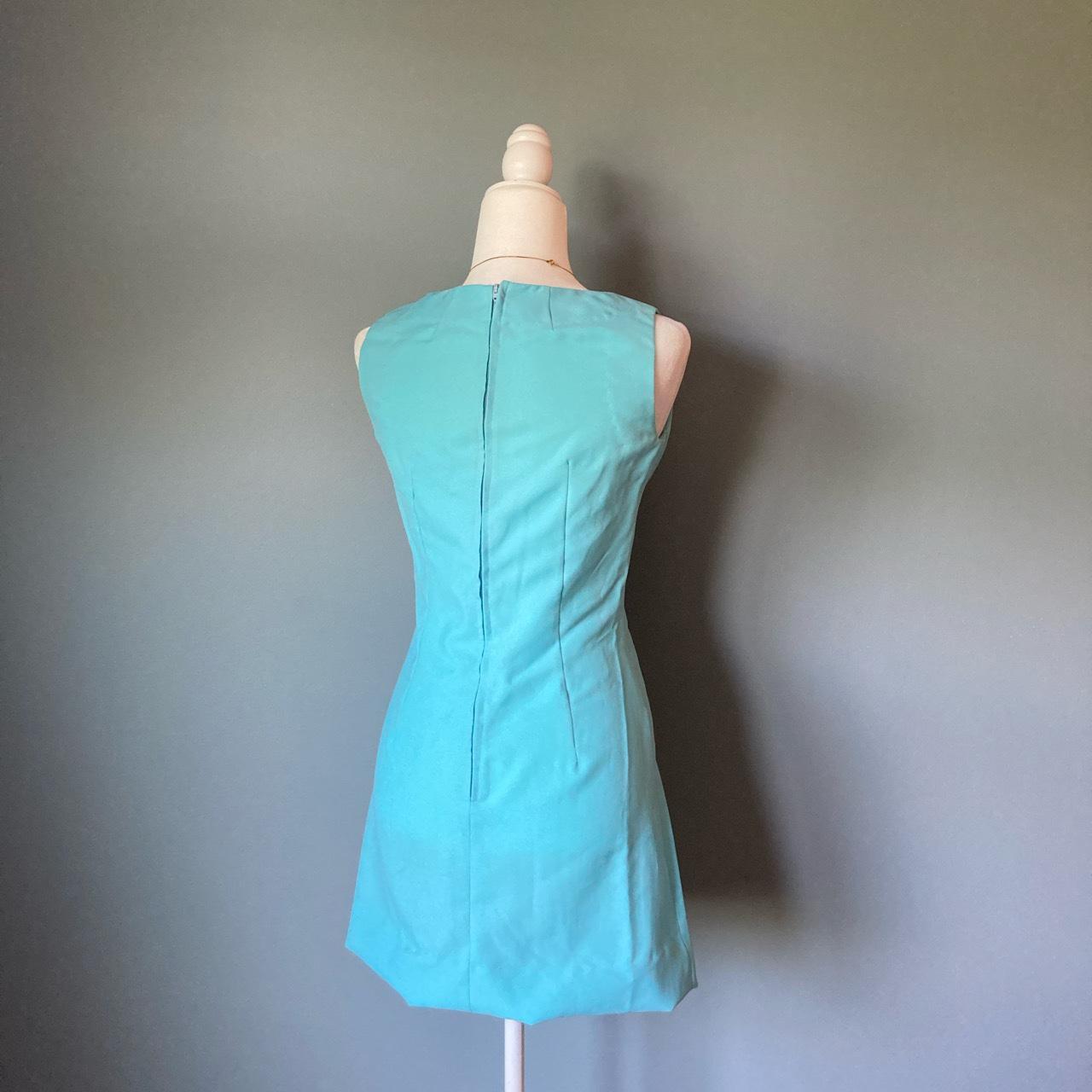 60s Vintage Mini Dress 70s Baby Blue Mod Hippie... - Depop