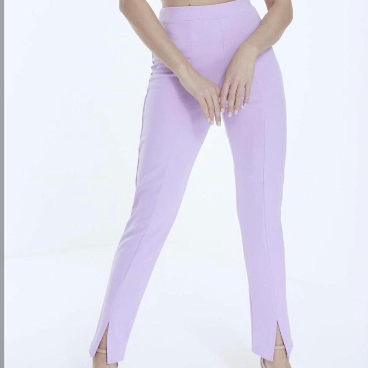 MISSGUIDED Lilac Skinny Fit Cigarette Trousers Depop