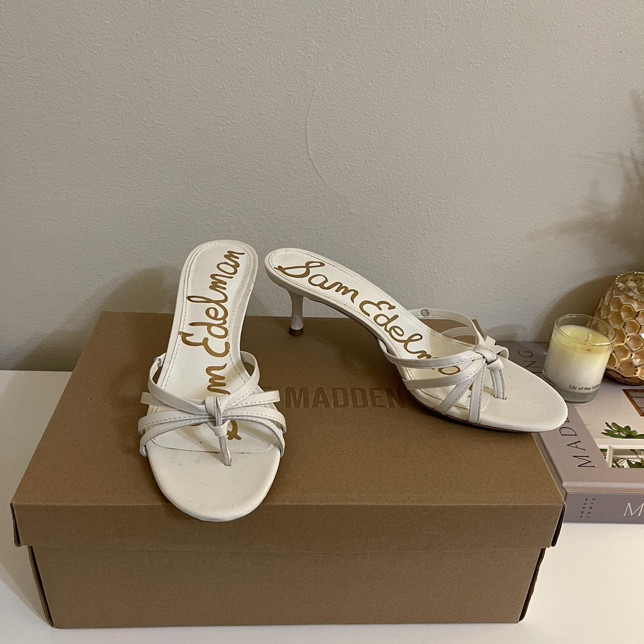 Sam Edelman Jedda Heeled Sandal in White. Preloved Depop