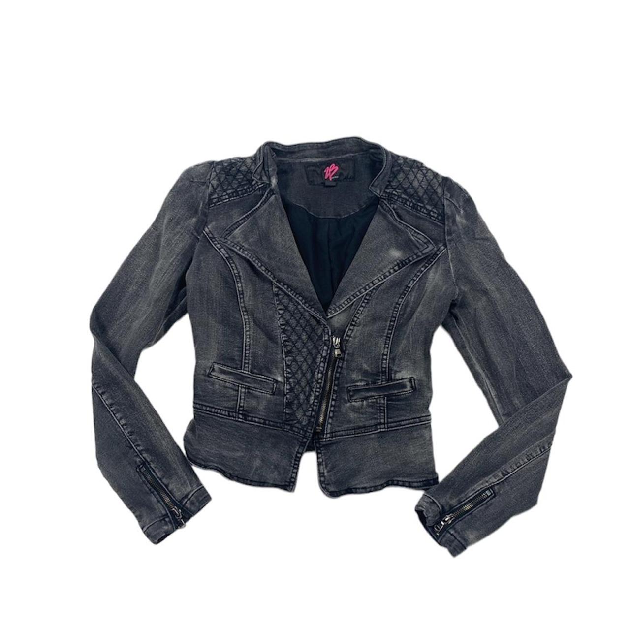 Bebe cropped leather on sale jacket