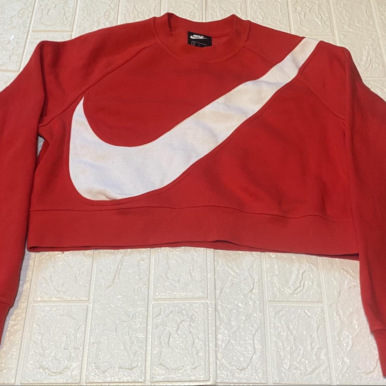 reworked nike crop sweatshirt
