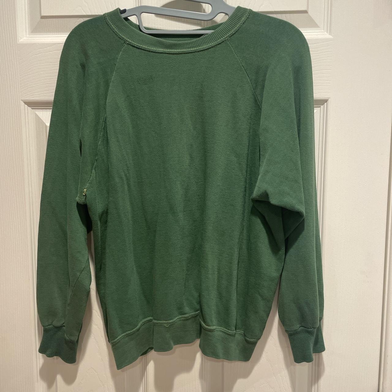 Long sleeve green top Cute oversized look Light... - Depop