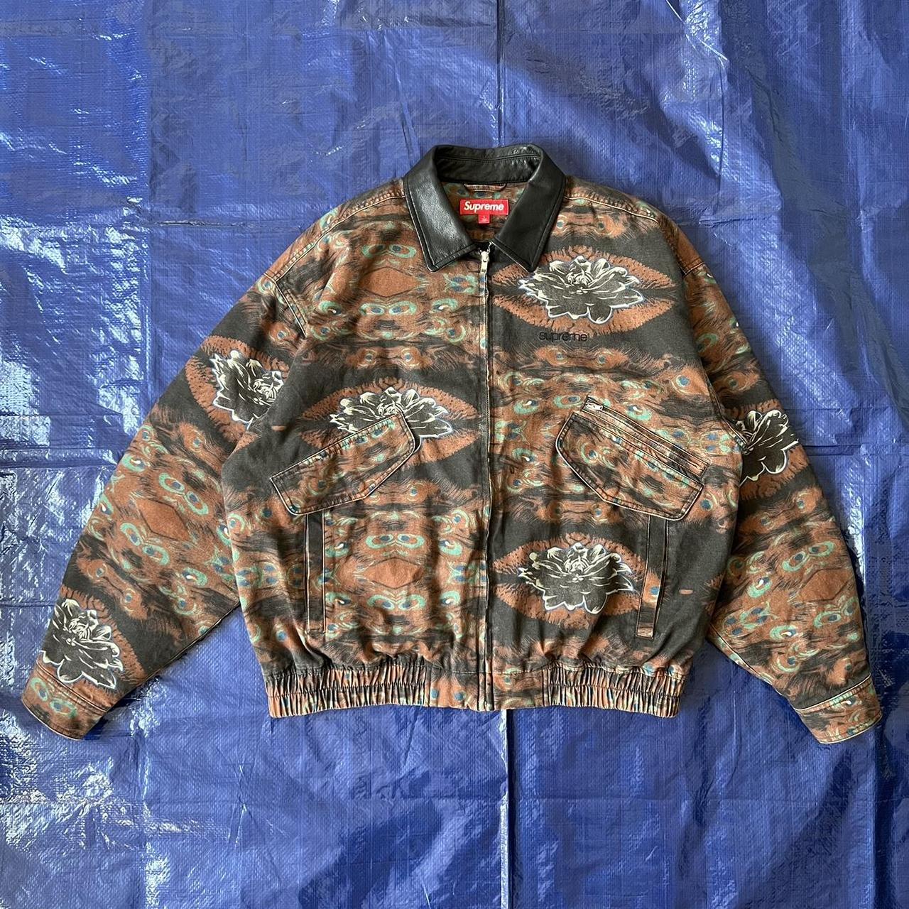 supreme Leather ふき取れ Collar Utility Jacket M