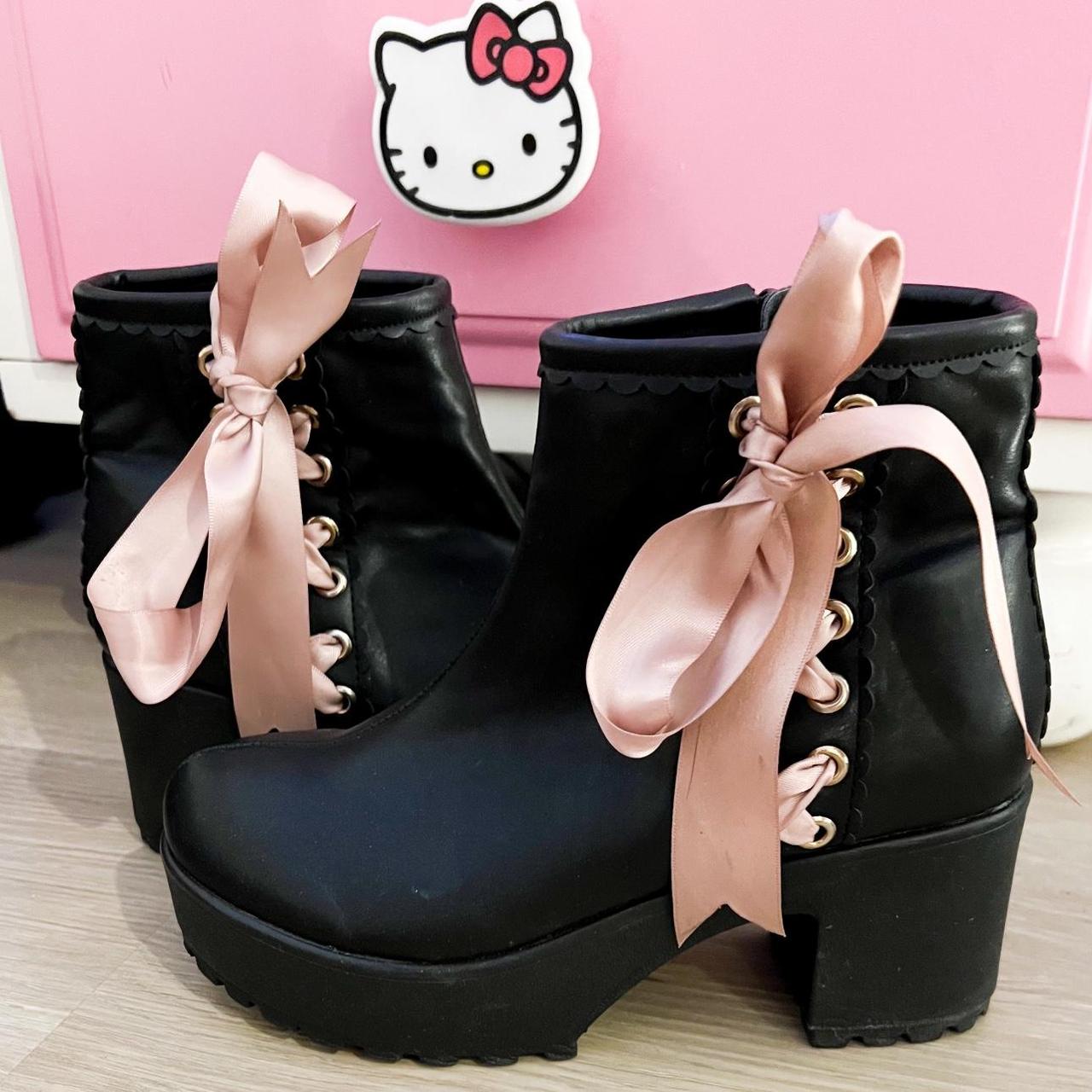 Pink ribbon boots best sale