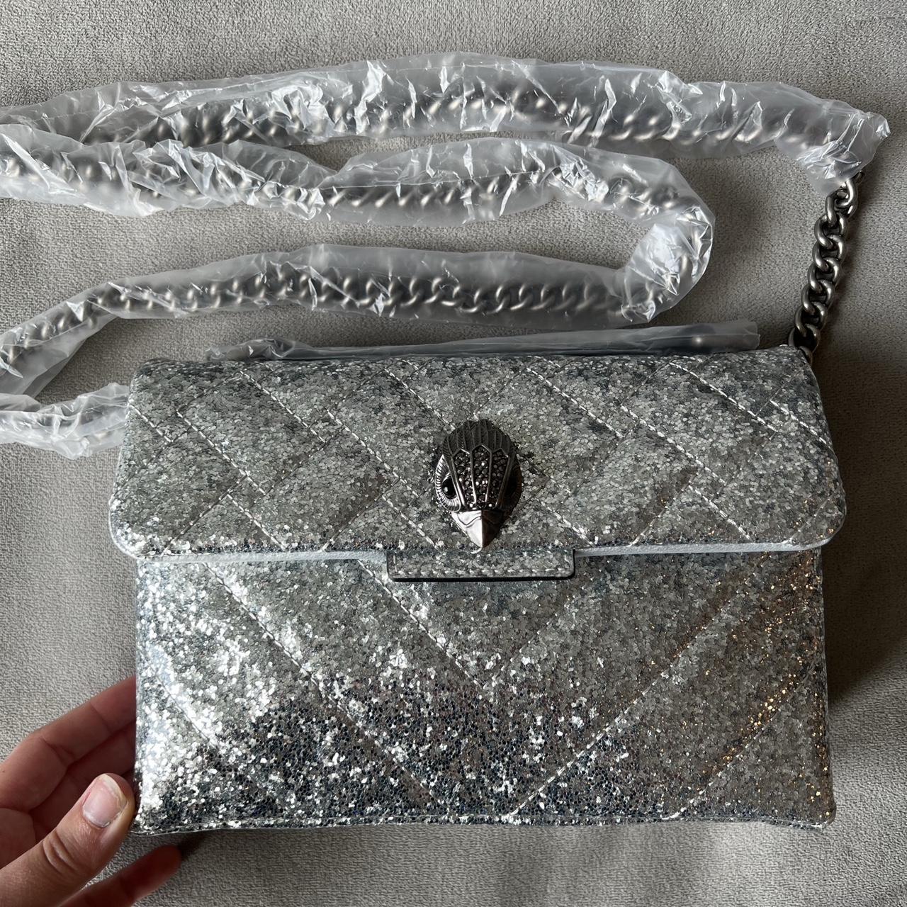 BNWT Kurt Geiger Silver Glitter Kensington size... Depop