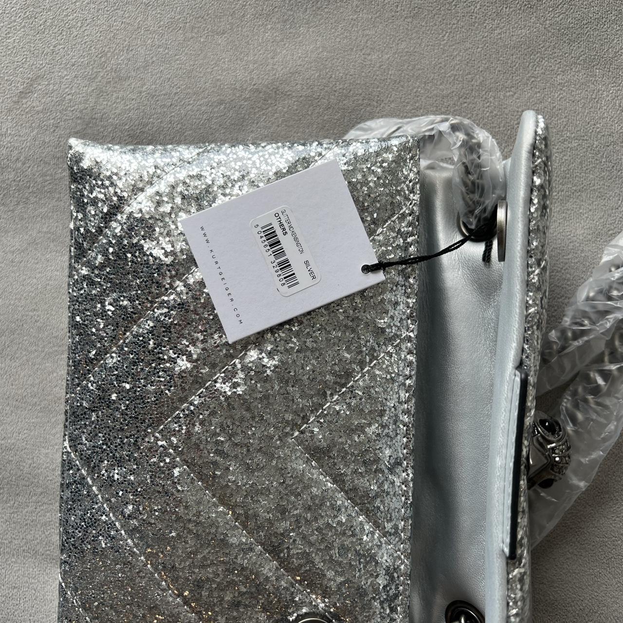 BNWT Kurt Geiger Silver Glitter Kensington size... Depop