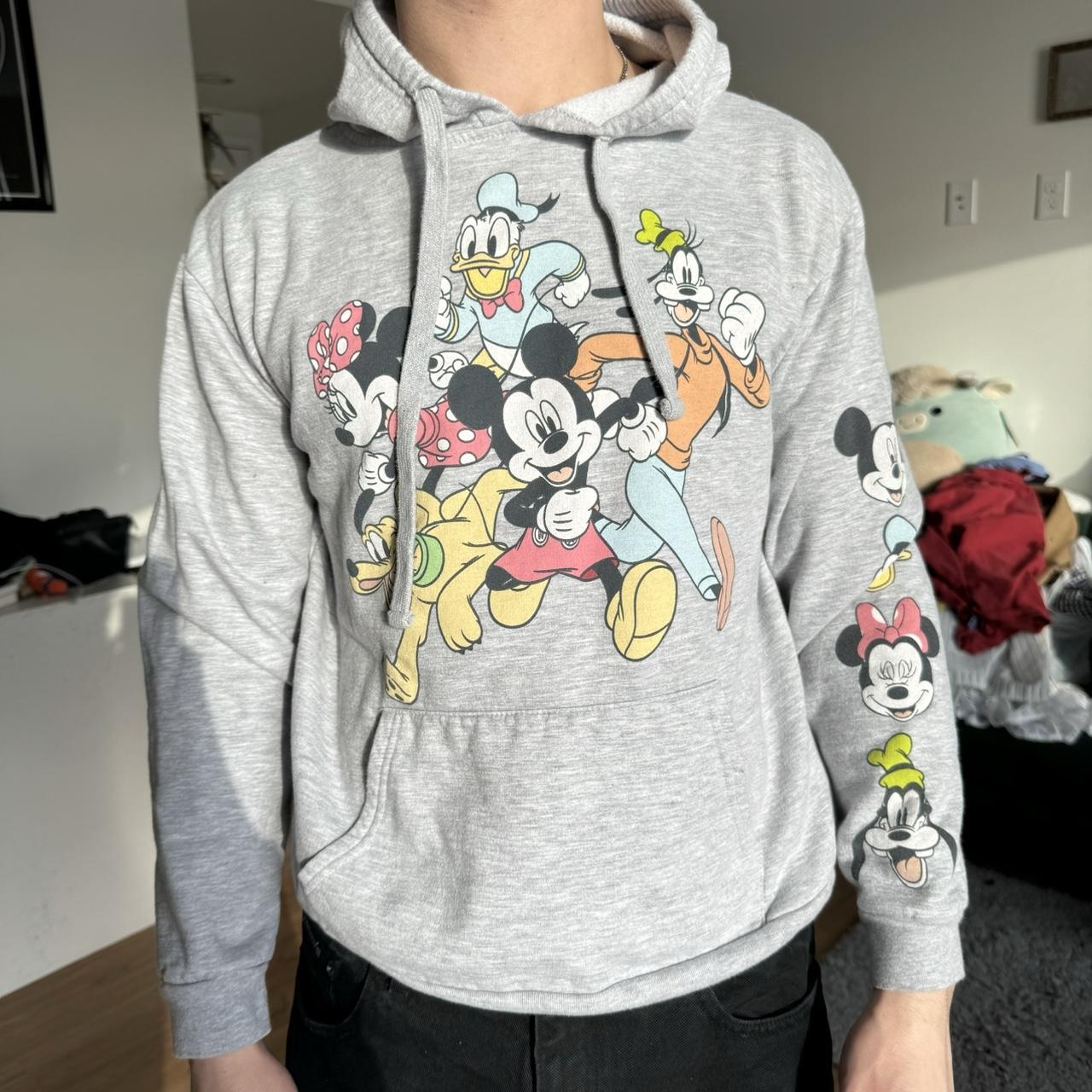 Gray mickey mouse hoodie best sale