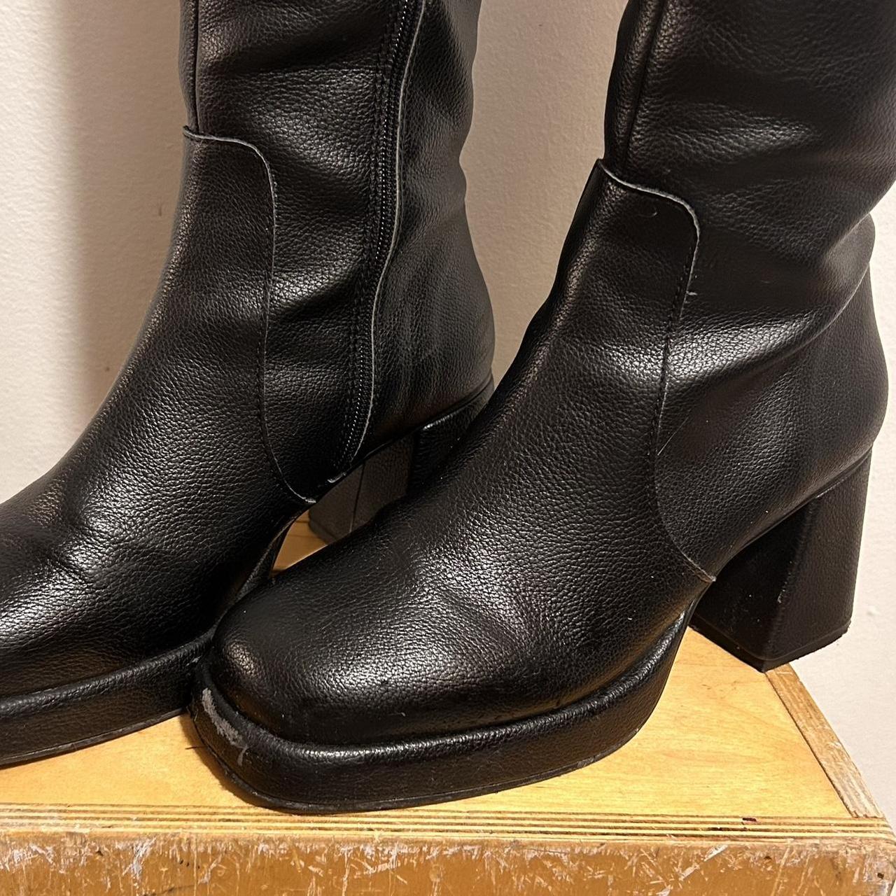 uo vix knee high black boots