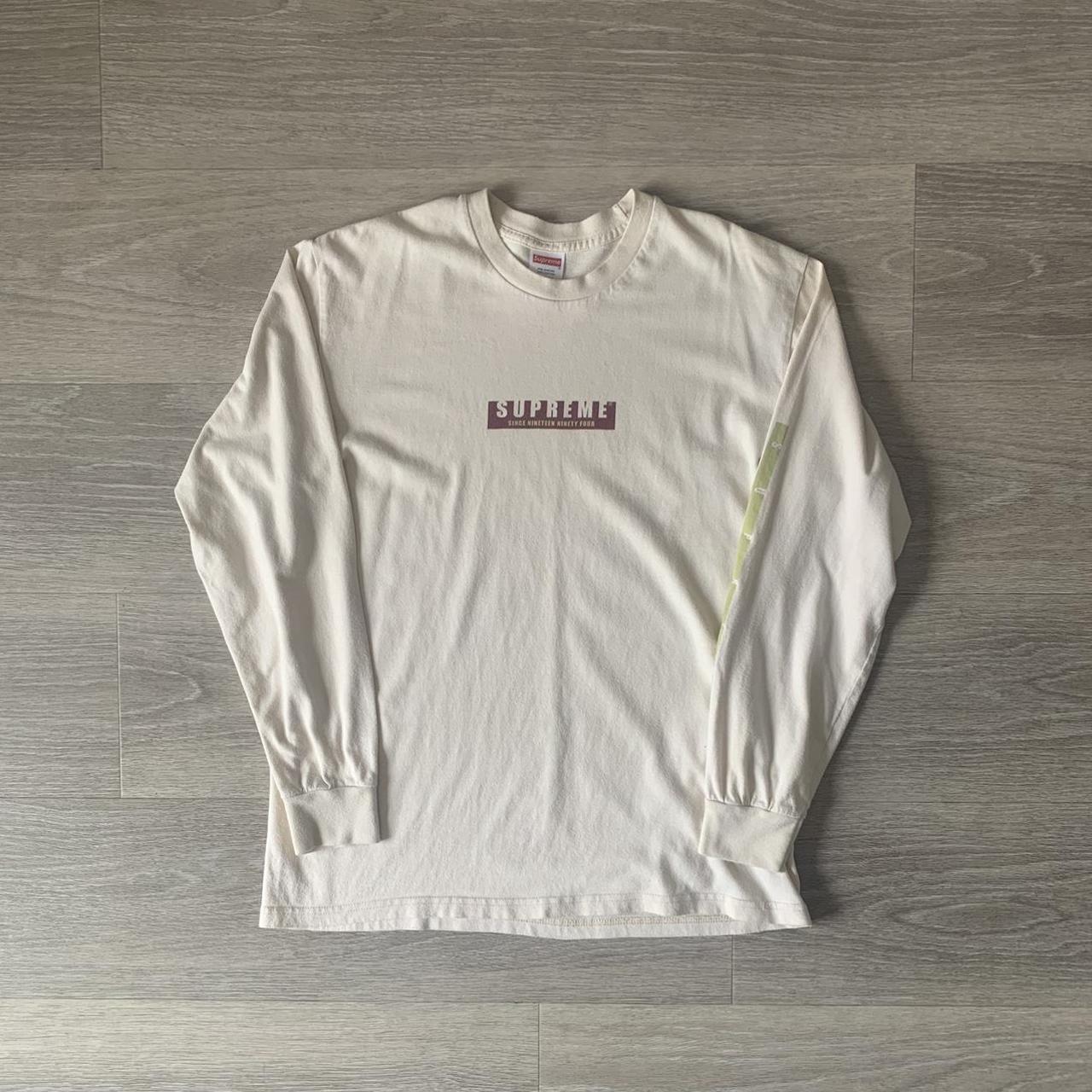 SUPREME TSHIRT Supreme 1994 LS tee natural, good... - Depop