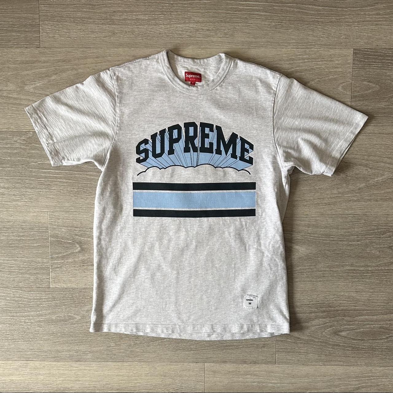 SUPREME TSHIRT Supreme cloud arc tee heather grey Depop