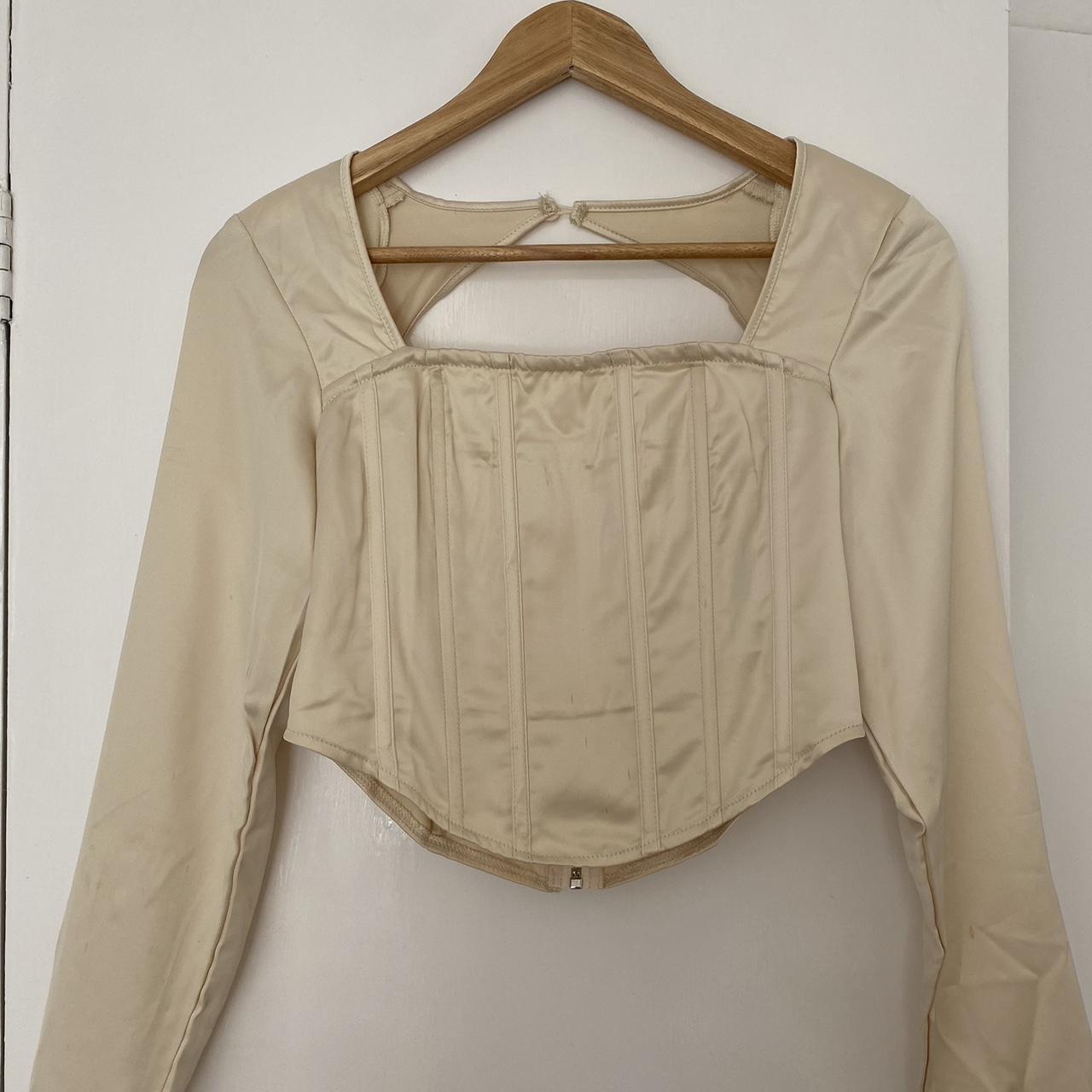 Cream corset top from Missguided. Size 8. Worn a few... Depop