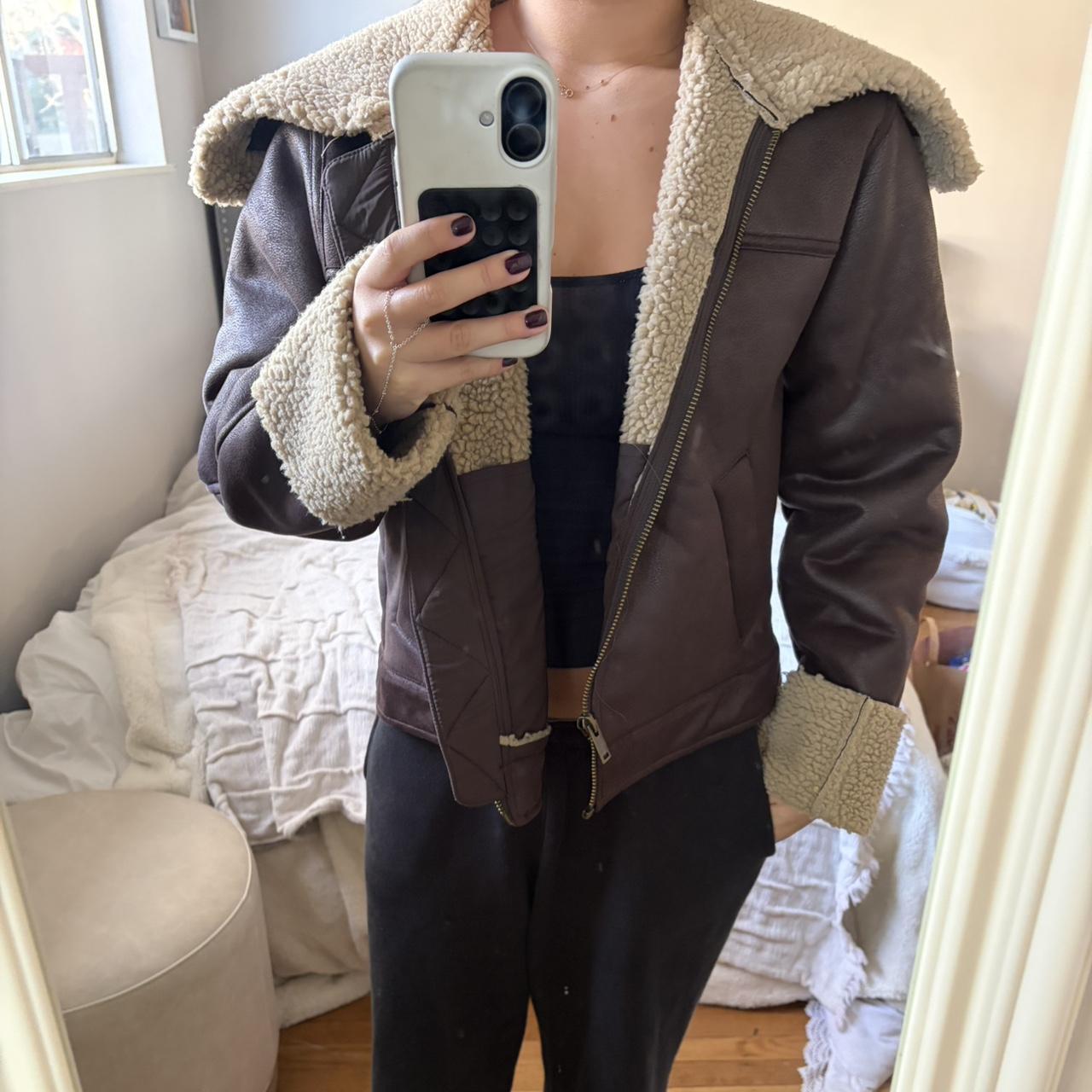 Universal Thread Women's Leather Jacket - Brown/C… - image 4