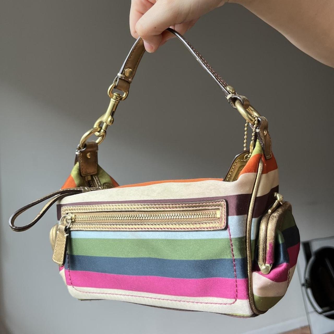 Stripe sale coach purse