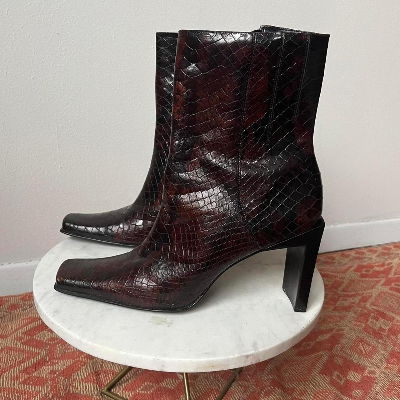 Nine west snakeskin booties hotsell