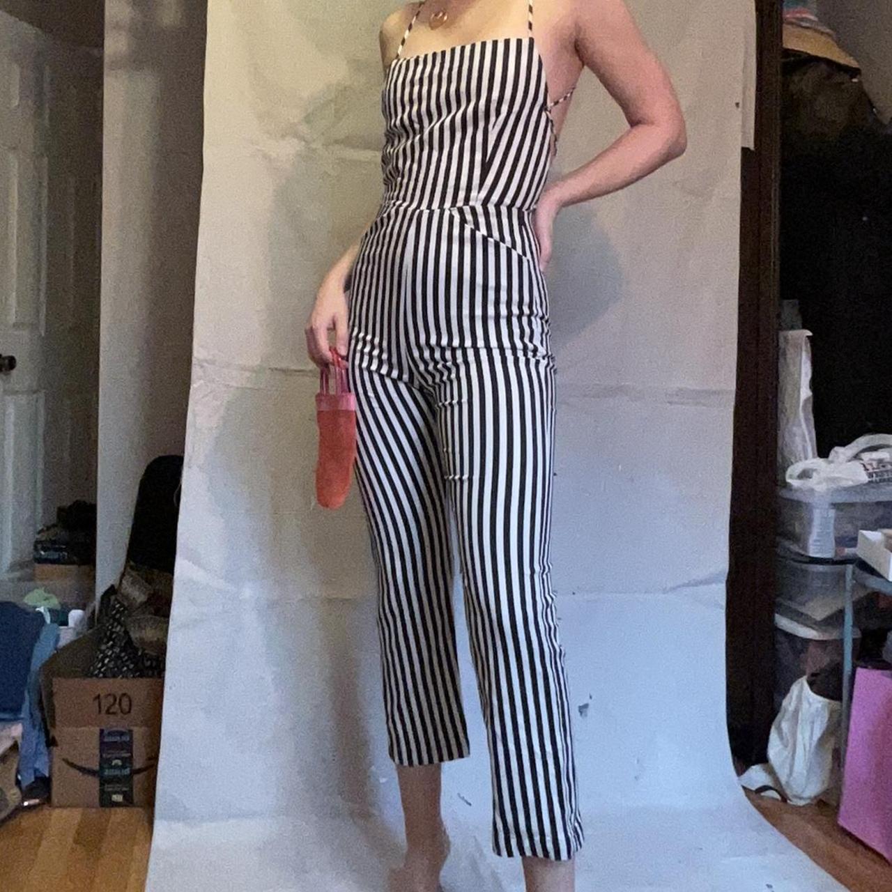 Reformation 2025 striped jumpsuit