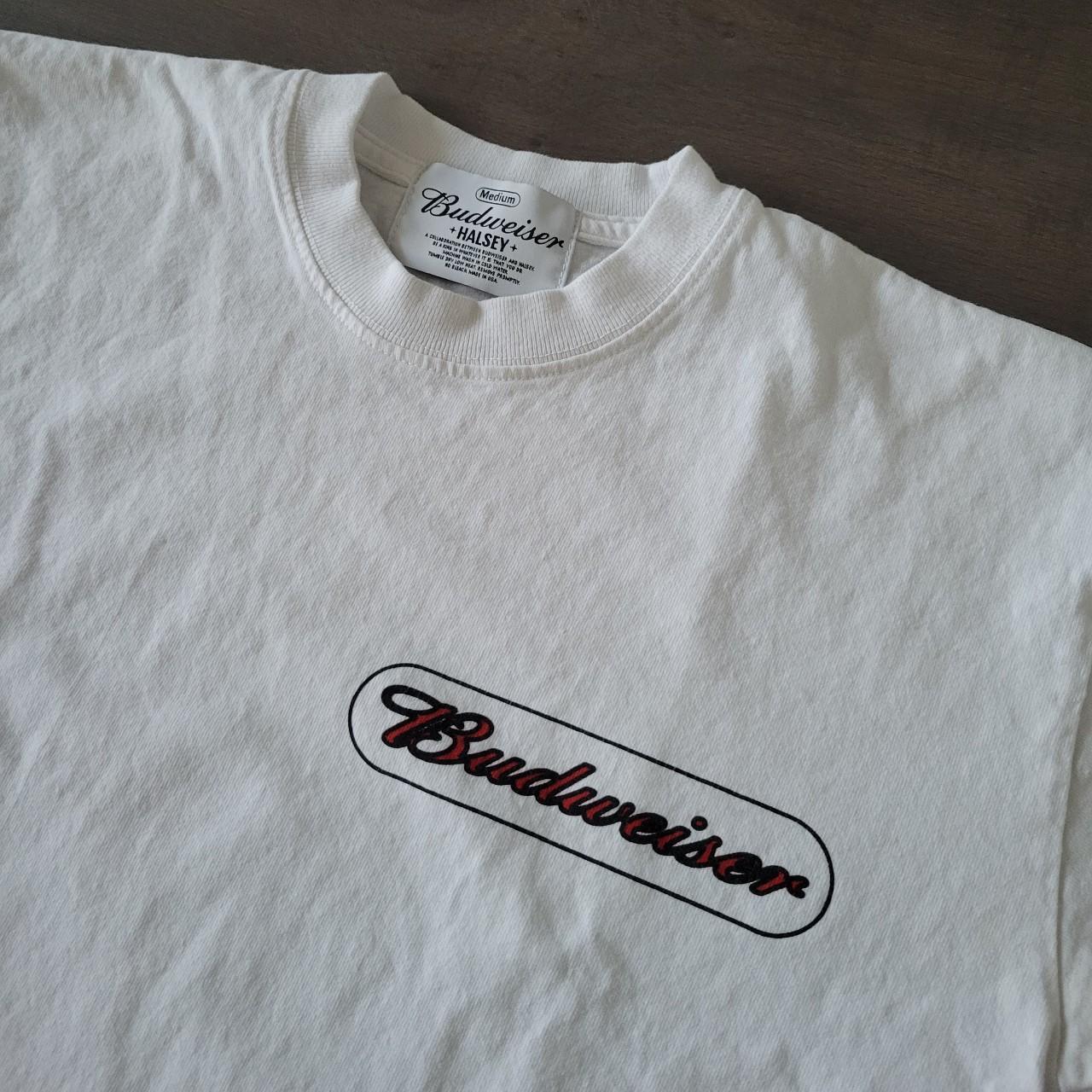 halsey x budweiser collab tee shirt, tag says size... - Depop