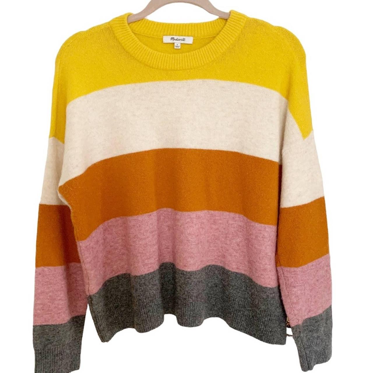 Madewell crofton clearance stripe pullover sweater