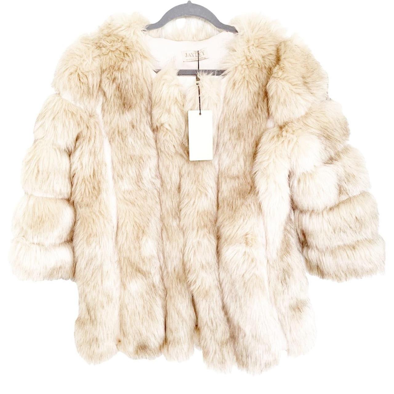 Jayley Cream Faux Fur Ella order Coat NWT