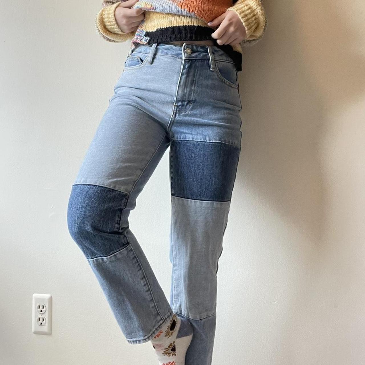 PacSun Patch On Blue Mom Jeans