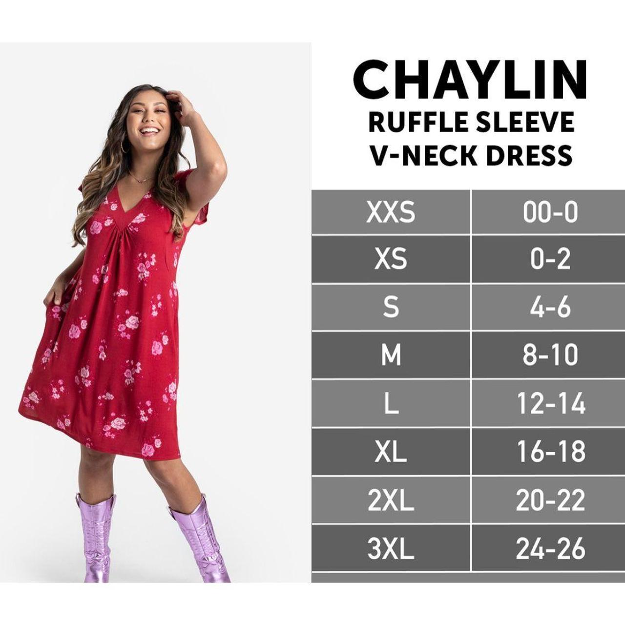 LuLaRoe Chaylin Ruffle Sleeve V-Neck Dress Review
