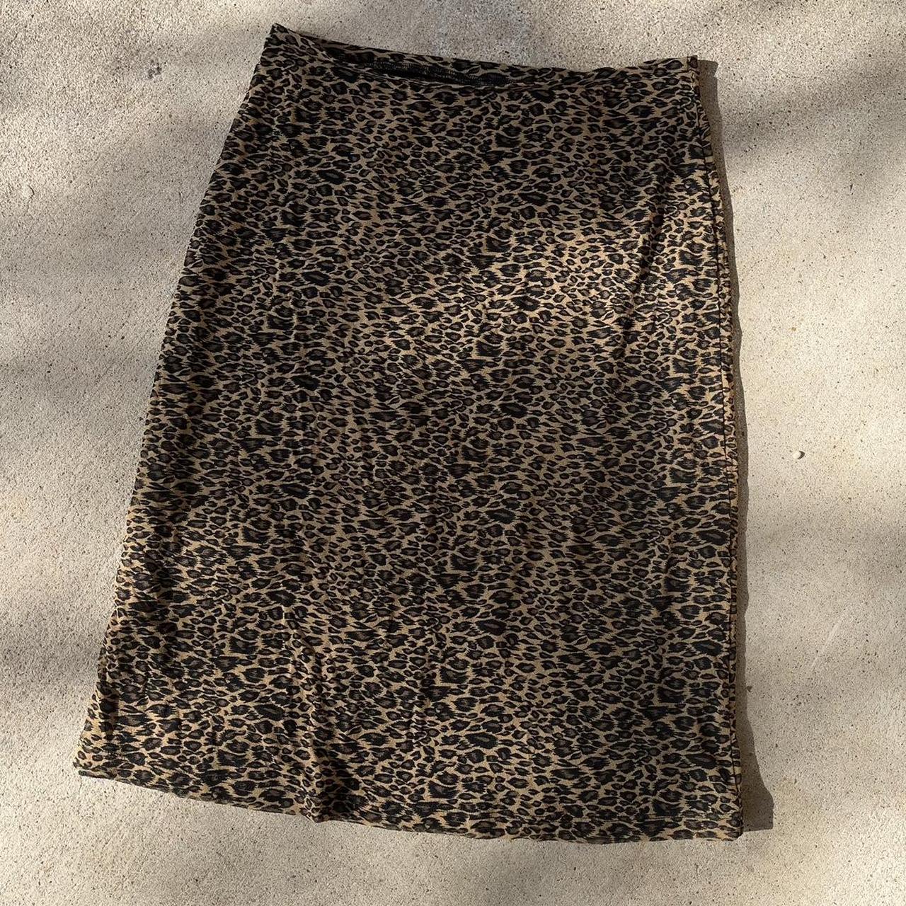 Cheetah midi outlet skirt 90s