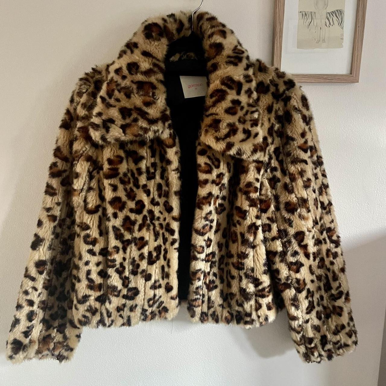 Gorman leopard print faux fur jacket. Stitched to... - Depop
