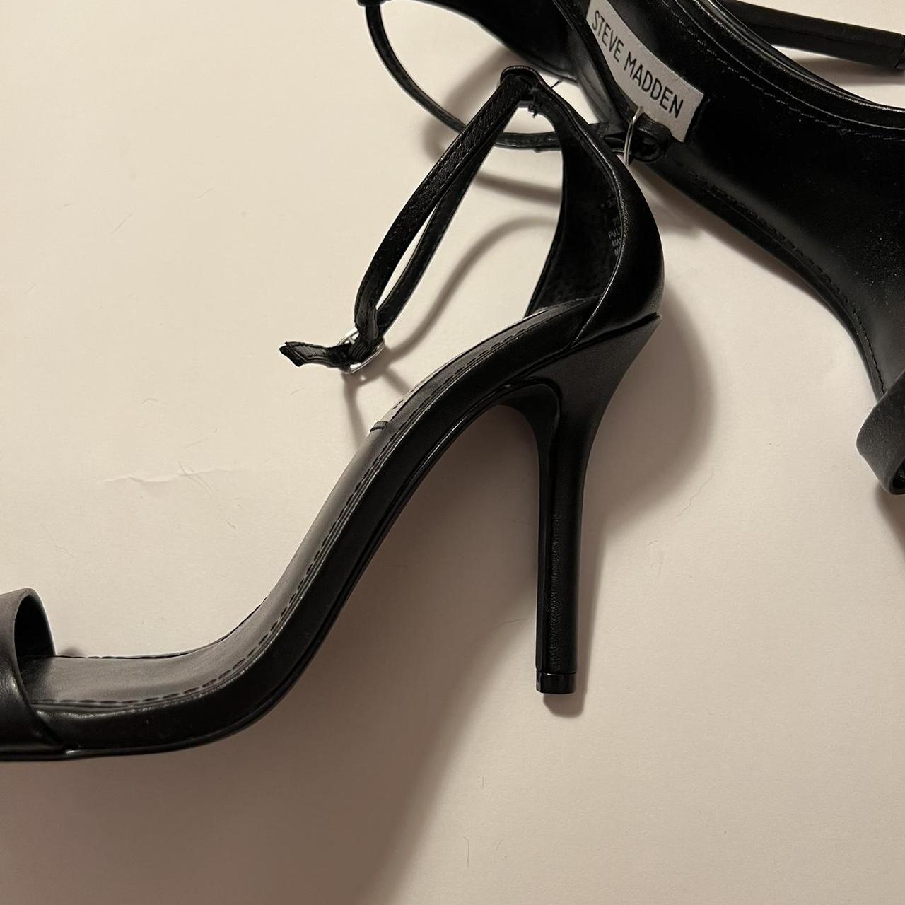 steve madden square toe black stiletto heels worn... - Depop