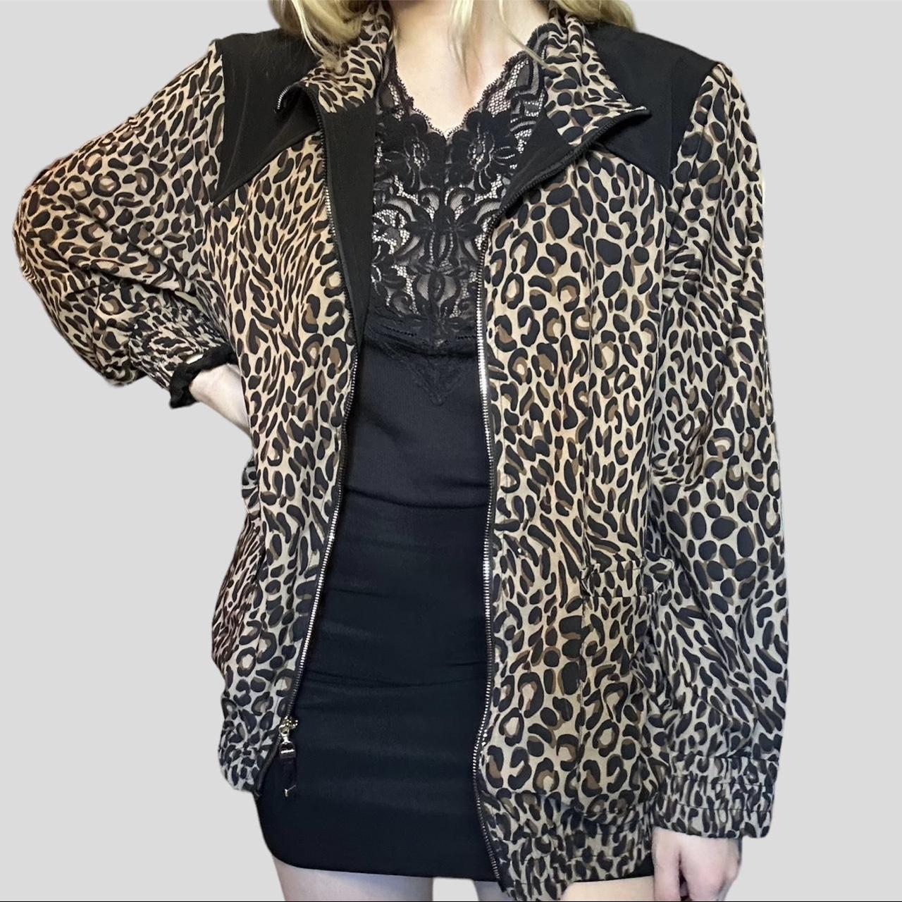 Leopard 2024 print windbreaker