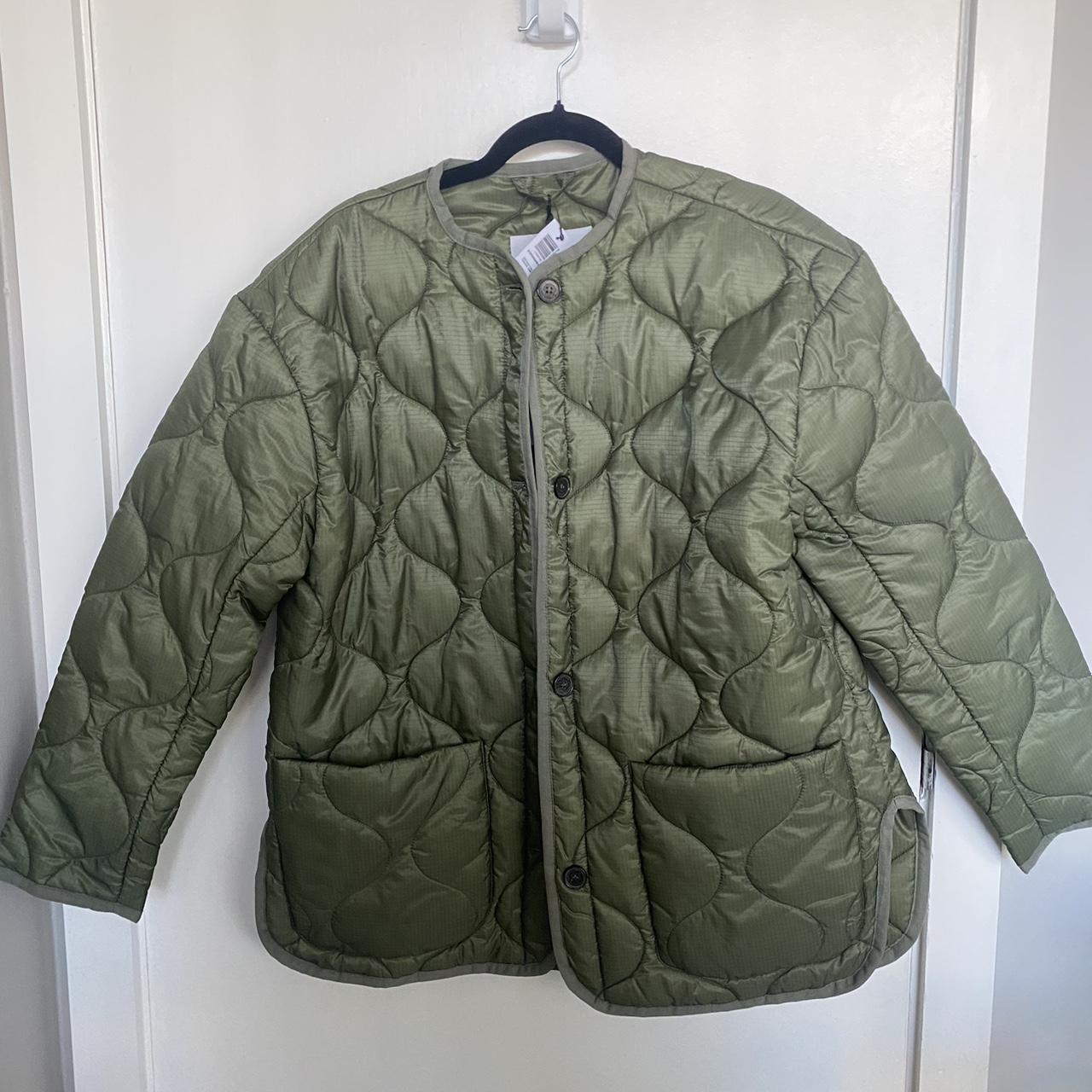 Aritzia Babaton Evergreen Quilted Jacket in green.... - Depop