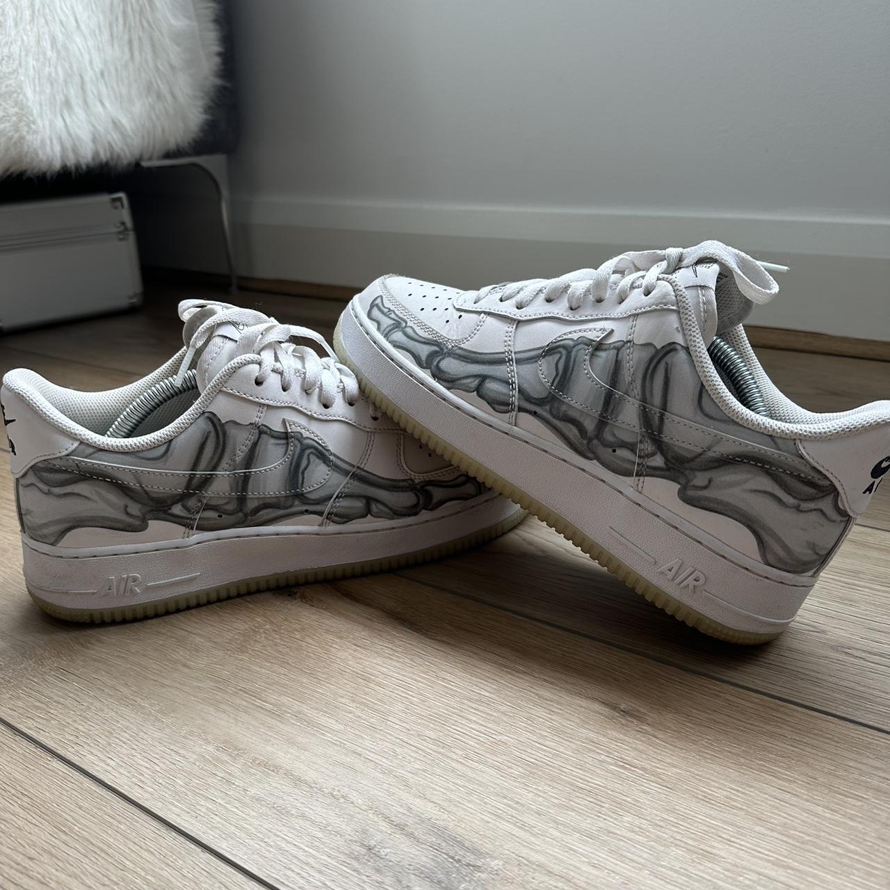 white skeleton air force 1